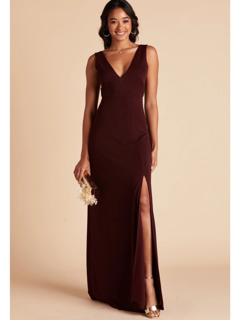 Birdy Grey Shamin Crepe Dress in Cabernet